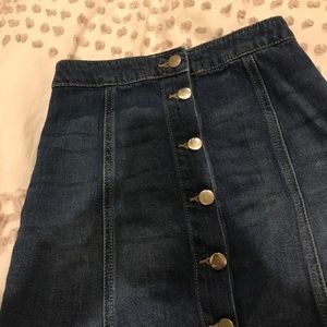 H&M Denim Button Skirt Size 2